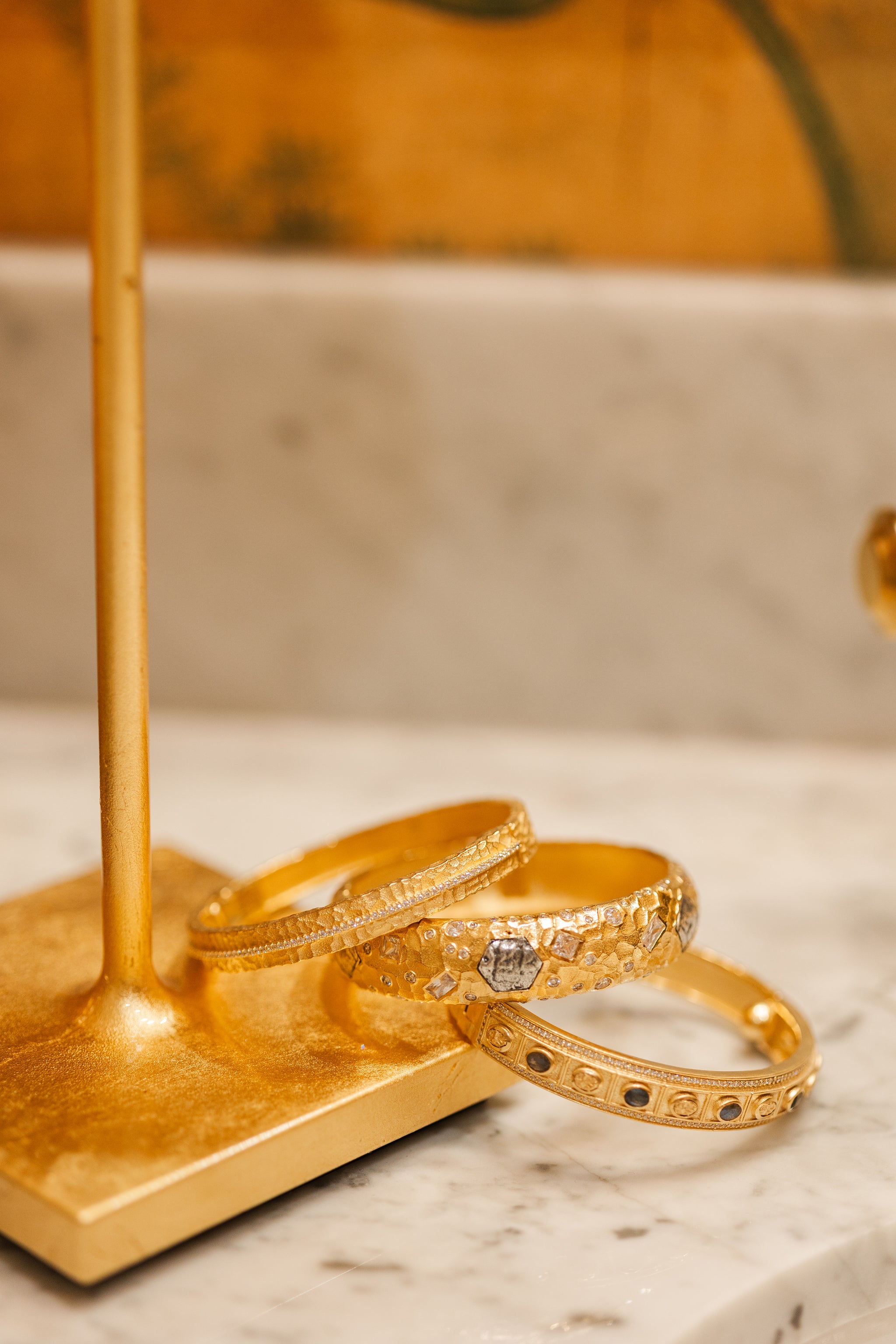 Gold Bela Oval Labradorite & Coin Bangle – Shop the Holiday