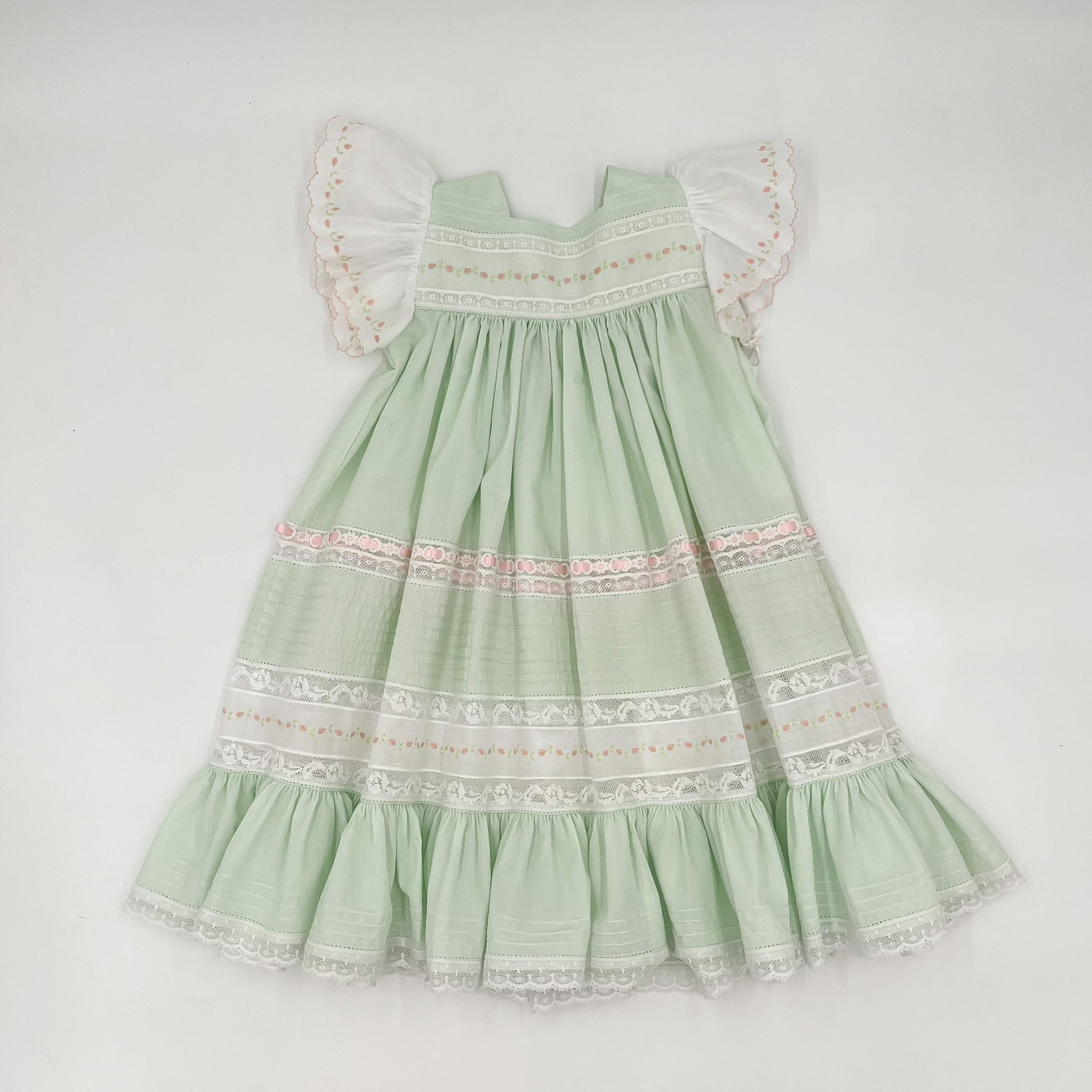 Eloise Heirloom Dress Mint/White / 3T Eloise Heirloom Dress Mint/White / 3T