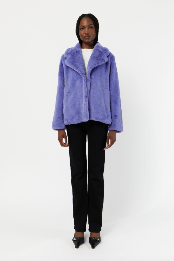 Milly faux fur coat clearance