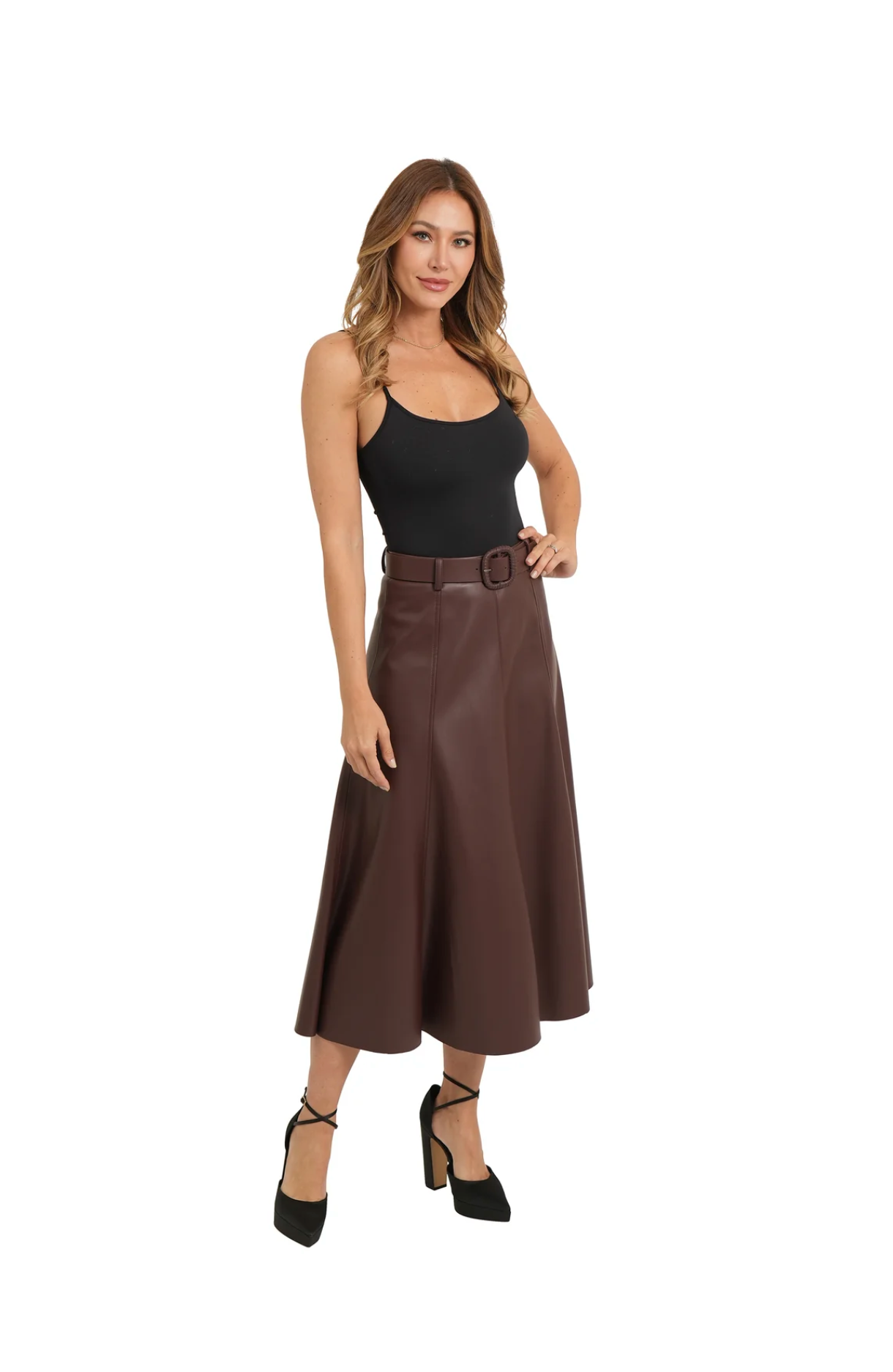 Merceded Skirt in Brown – Shop the Holiday Merceded Skirt in Brown – Shop the Holiday