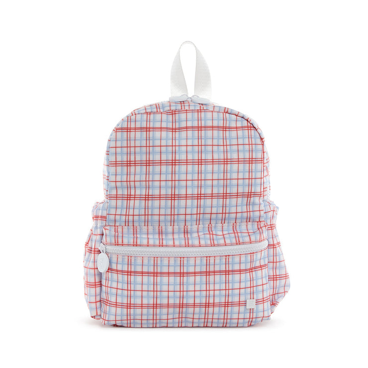 classic and mini backpack discount store TRVL Backpacker Classic Plaid Red