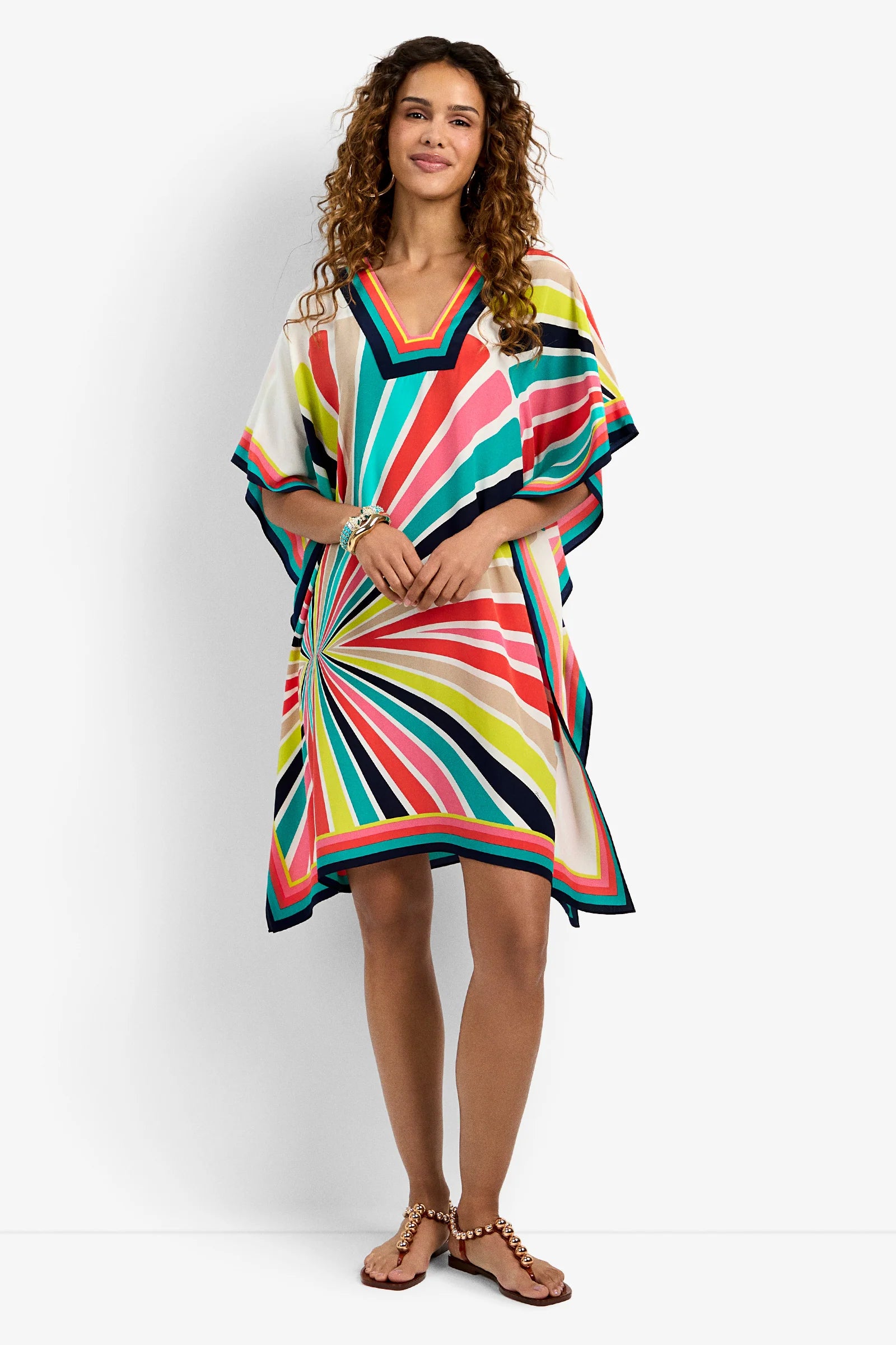 trina turk silk shirt dress loose wrap dress Trina Turk Women's Topspin Short-Sleeve Midi Dress in  Tsuru size Large